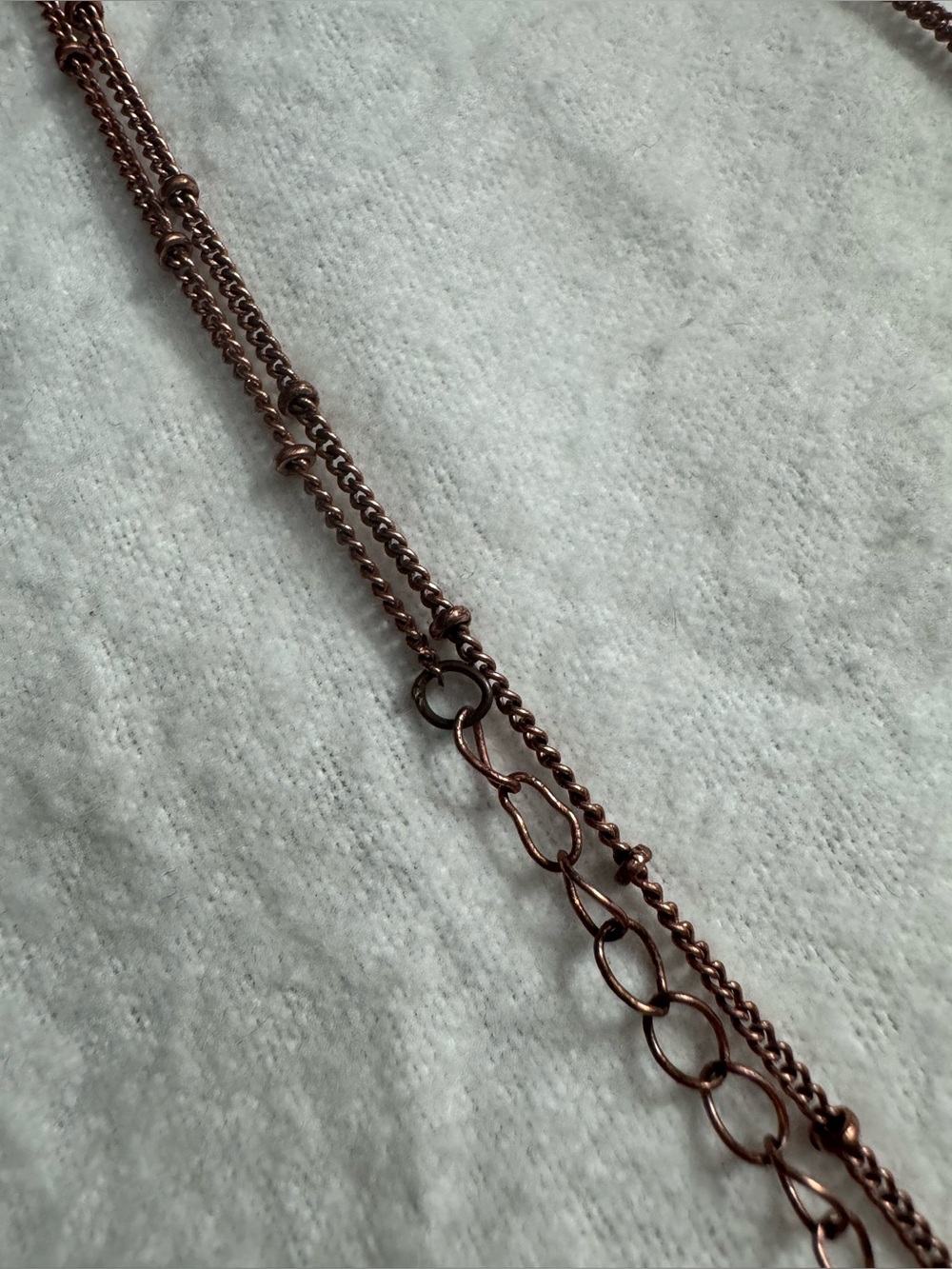 Kendra Scott Copper/Silver Toned Patina Dangle Necklace *READ* - Picture 9 of 10